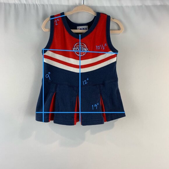 Retro Detroit Pistons Baby Cheerleading Dress – Official NBA Gear - Picture 6 of 6